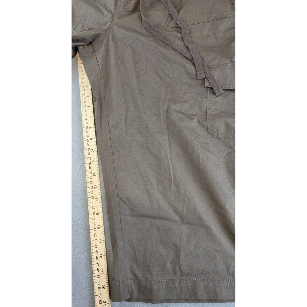 New St Johns Bay Cargo Capri Pants Mid Rise Womens XL Gorpcore Hiking Earth Tone